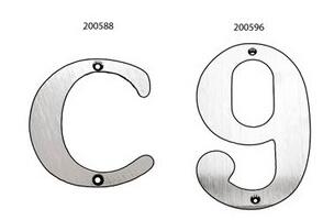 House number 572 140 mm Brushed Chrome