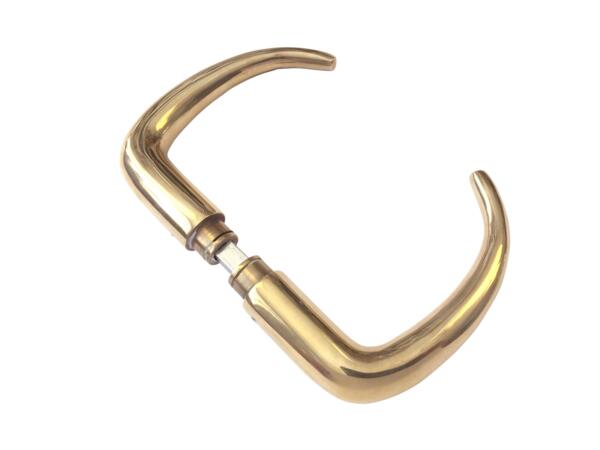 Vedbæk 690 Door handle (Som 408) Brass polished without lacquer