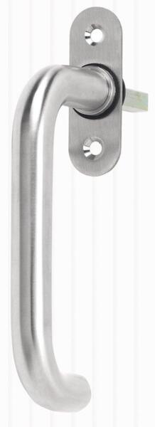 Scandinavia paskvilgreb U-form 16mm m. roset rustfrit stål