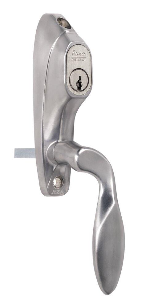 Terrassentürschloss 7812 + 1xRB1660 Zylinder Edelstahloptik