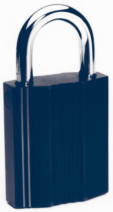 42641 Hængelås 8mm bøjle, A-mål 27 mm Sort krom