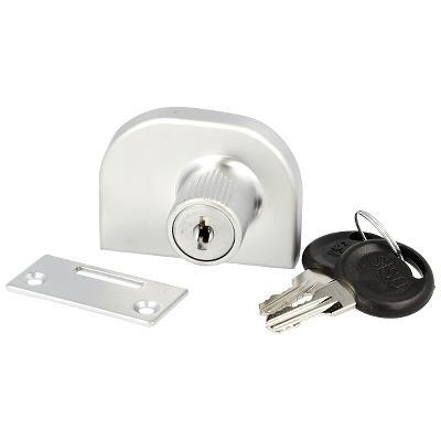 GLASS DOOR LOCK 917,ALU FINISH,CK SISO,KA D20,F/DOUBLE DOORS
