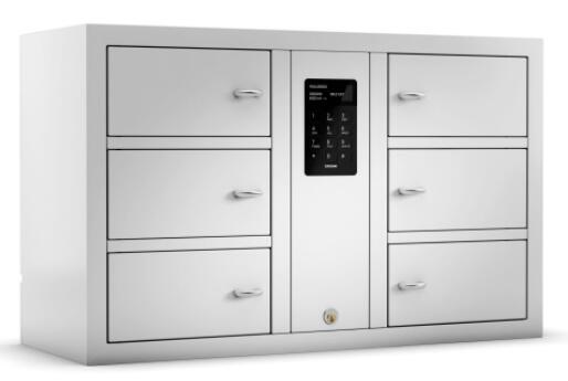 7006 S Værdiskab med 6 opbevaringsrum.