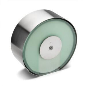 d line toiletrulleholder Maxi m. transparent front, Ø308 mm