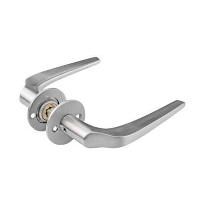 PLH dørgreb m. massive rosetter CC30, sæt, RS stål