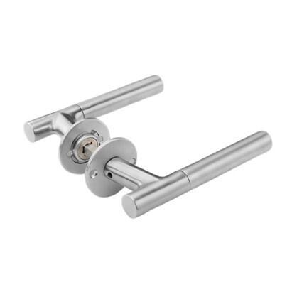 Aarstiderne dørgreb, m. massiv roset, CC30, Rs stål., sæt