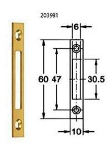Møbellås Slutblik 2556 Skarpe Hjørner MS 60 x 12mm