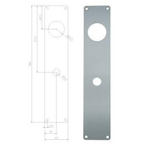 Lockit langskilt 1218 slebet rustfrit