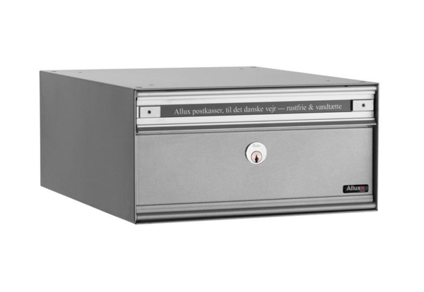 Allux PC1 - uden lås RAL 9006 m. stållåge 6 modul