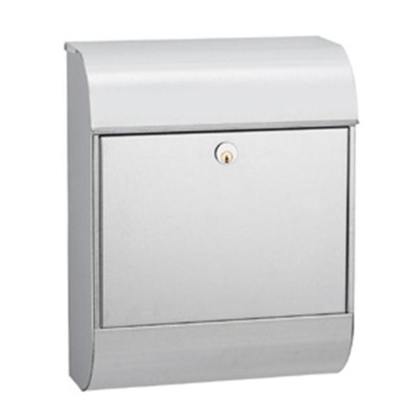 Mefa postkasse 872 Pearl sort m/rsf.låg