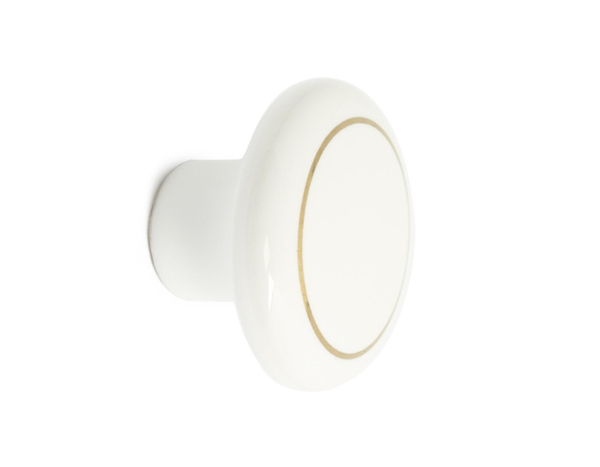 Habo møbelknop 2stk 35mm porcelæn james hvid