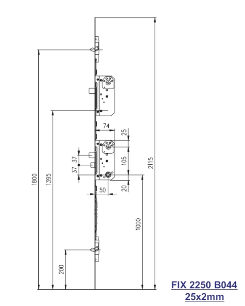 Fix 2250 stanglås med ekstra lås