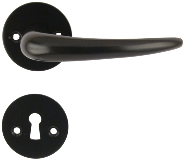 Dørgreb 6690 (1980+1981) Vedbæk Cupe Sort lak   115mm