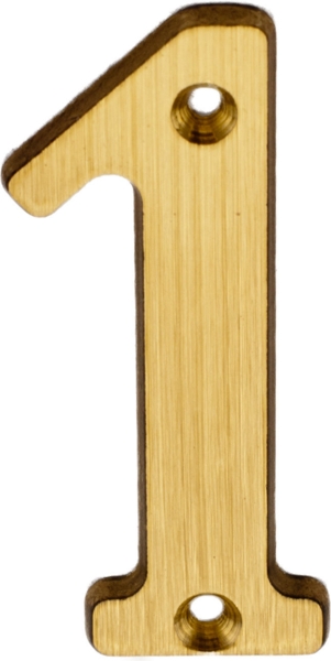 House number Model 566, 65 mm Matt brass lacquered