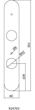 Abdeckplatte Yale Doorman außen - lange Ausführung