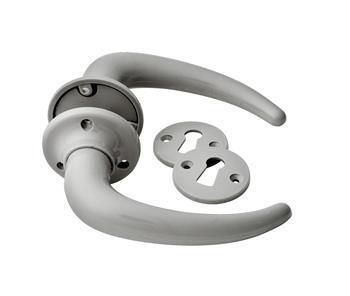 ME-FA 4301 Coupe Türgriff für Holzschrauben Hellgrau