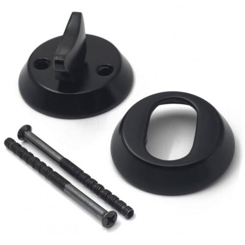 Cylinderring 11 mm och vred komplett med skruvar SVART
