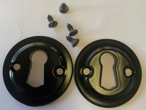 Nyckelplattor för 670/671 handtag svart för träskruvar