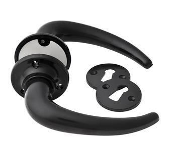 ME-FA 4301 coupe Door handle for wood screws Black