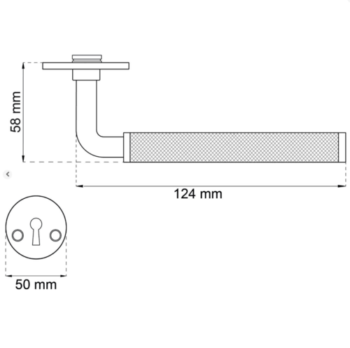 DOOR HANDLE LEXINGTON INDV. MESSING SB