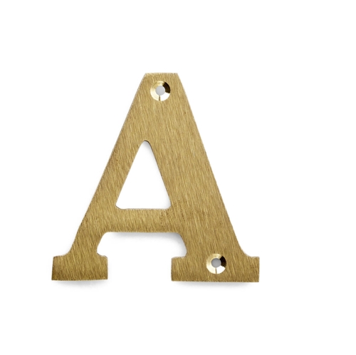House number Model 572, 140 mm Brass Polished without lacquer