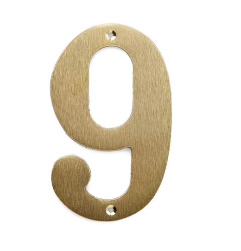 House number Model 572, 140 mm Brass Polished without lacquer