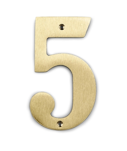 House number Model 572, 140 mm Brass Polished without lacquer