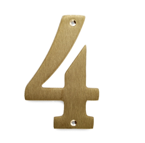 House number Model 572, 140 mm Brass Polished without lacquer