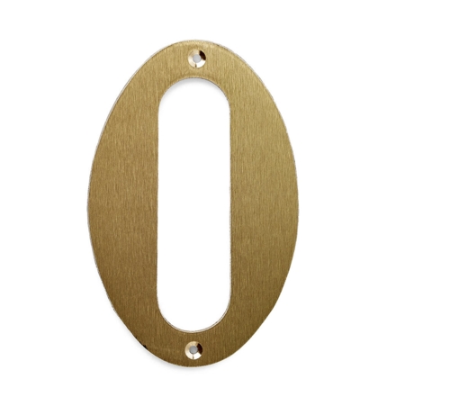 House number Model 572, 140 mm Brass Polished without lacquer