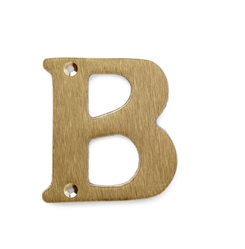 House number Model 572, 140 mm Brass Polished without lacquer