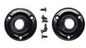 Rosette 1770-HA mit Ring für neue Tür Schwarz Ø50 mm H: 35 mm