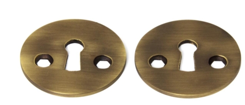 Dørgreb Earth Antik messing med rosetter cc30 og nøglehuller