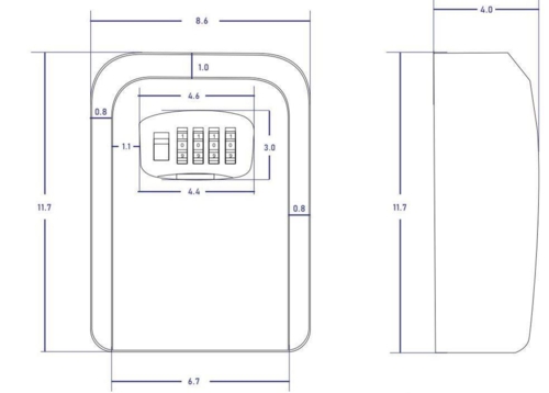 Siso nøgleboks med Rullekoder