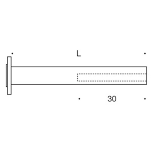 Randi dørgrebspind 56060 ensidig 8x8mm, 34-46mm