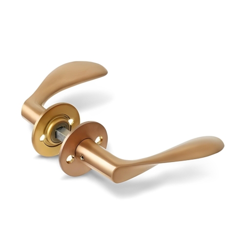 Arne Jacobsen dørgreb 97 mm m. rosetter, CC30, PVD kobber