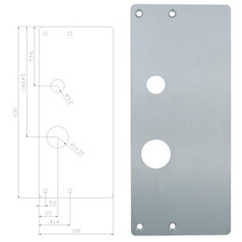 Lockit langskilt 1228 v slebet rustfrit