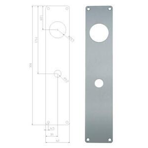 Lockit langskilt 1218 slebet rustfrit
