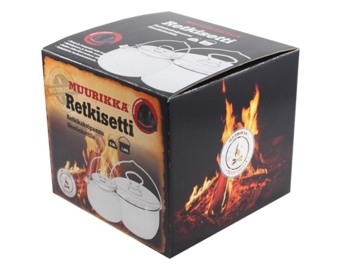 Muurikka gryde 1,89l/kedel 0,8l lejrbålsæt