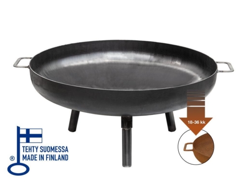 Muurikka ildsted 70 cor-ten aftagelige ben