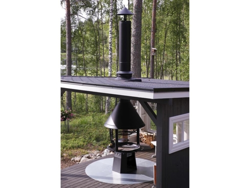 Muurikka t.g skorstensforlænger 1 m, sort