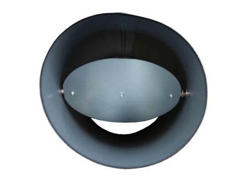 Muurikka t.g skorstensforlæng/spjæld 1m sort