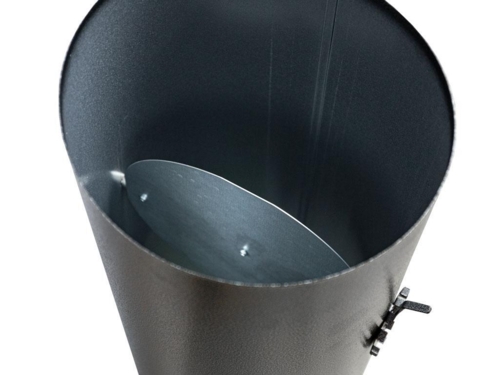 Muurikka t.g skorstensforlæng/spjæld 1m sort