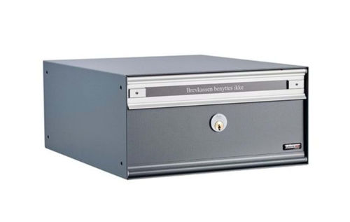 Allux PC1 - uden lås  RAL 7012S m. stållåge 1 modul