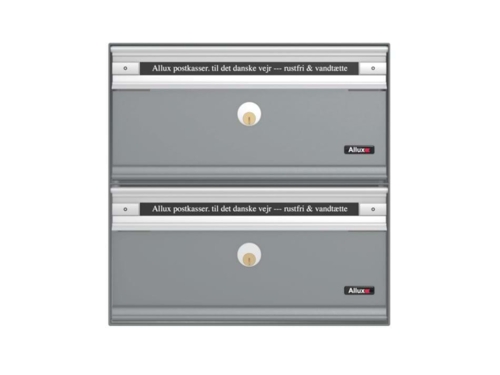 Allux PC1 - uden lås RAL 9006 m. stållåge 2 modul