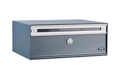 Allux PC2 - uden lås Antracit RAL 7012S m. stållåge 1 modul