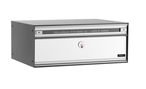 Allux PC2 - uden lås Alu. Grå RAL 9006 m. stållåge 4 modul
