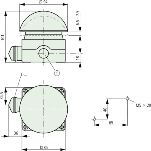 Fodkontakt DA035 Sort Paddetryk