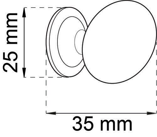 Habo møbelknop 35mm 1 stk victor kobber