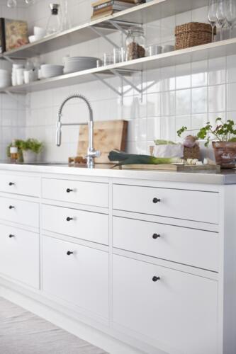 Habo møbelknop 25mm 1stk william sort nikkel