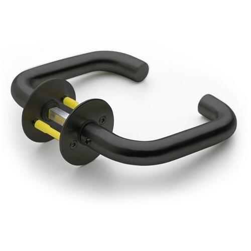 Randi Line 18 dørgreb U u/roset, sort PVD